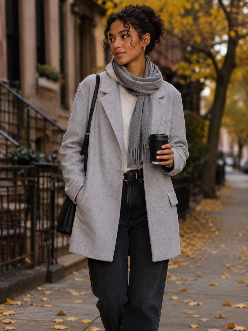 Atoir Light Gray Pea Coat for Women NWT